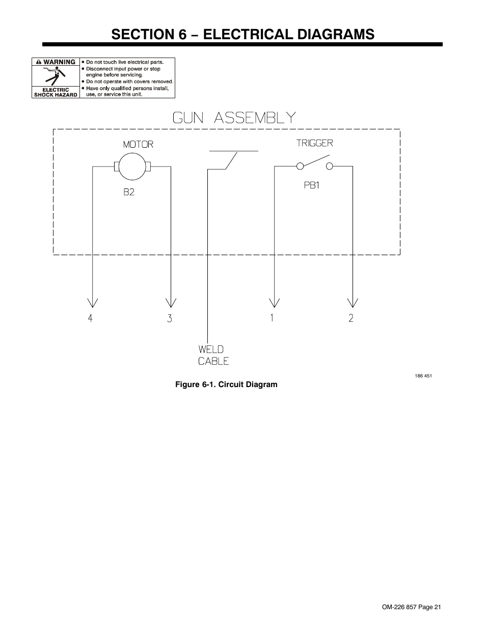 Section 6 − electrical diagrams | Hobart Welding Products 3035-20 User Manual | Page 25 / 32