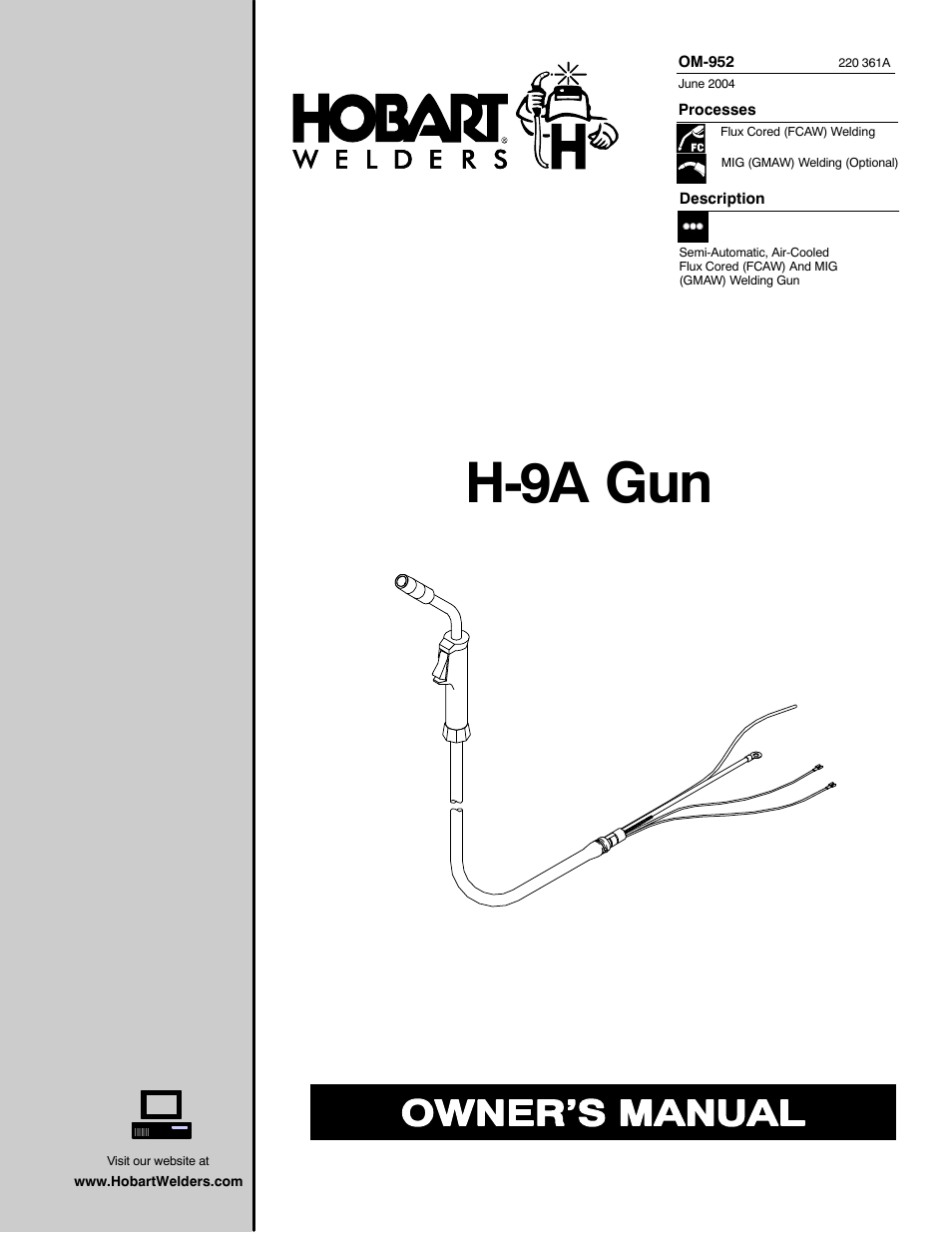 Hobart Welding Products H-9A Gun User Manual | 24 pages