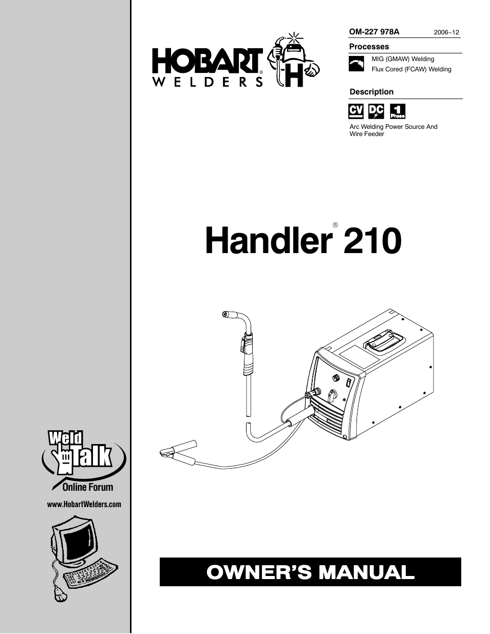 Hobart Welding Products HANDLER 210 User Manual | 52 pages