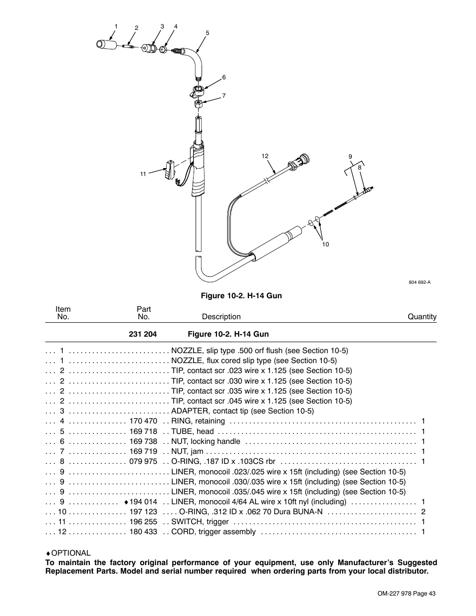 Hobart Welding Products HANDLER 210 User Manual | Page 47 / 52