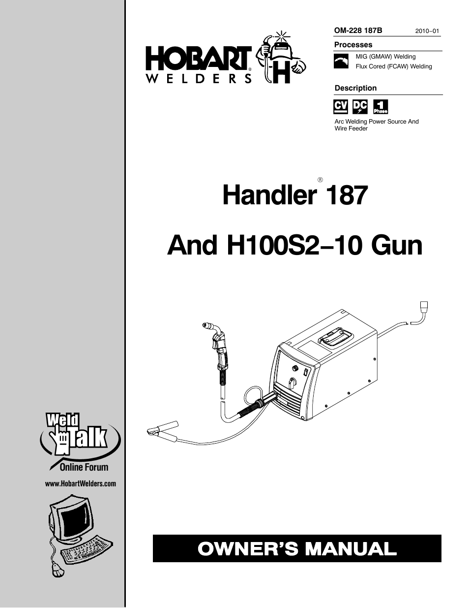 Hobart Welding Products 187 User Manual | 52 pages