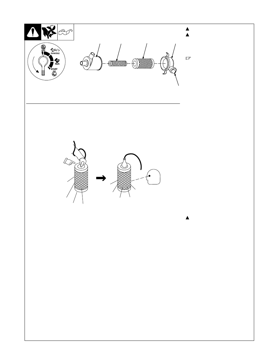 3. servicing air cleaner | Hobart Welding Products ARCSTAR OM-487 User Manual | Page 30 / 60