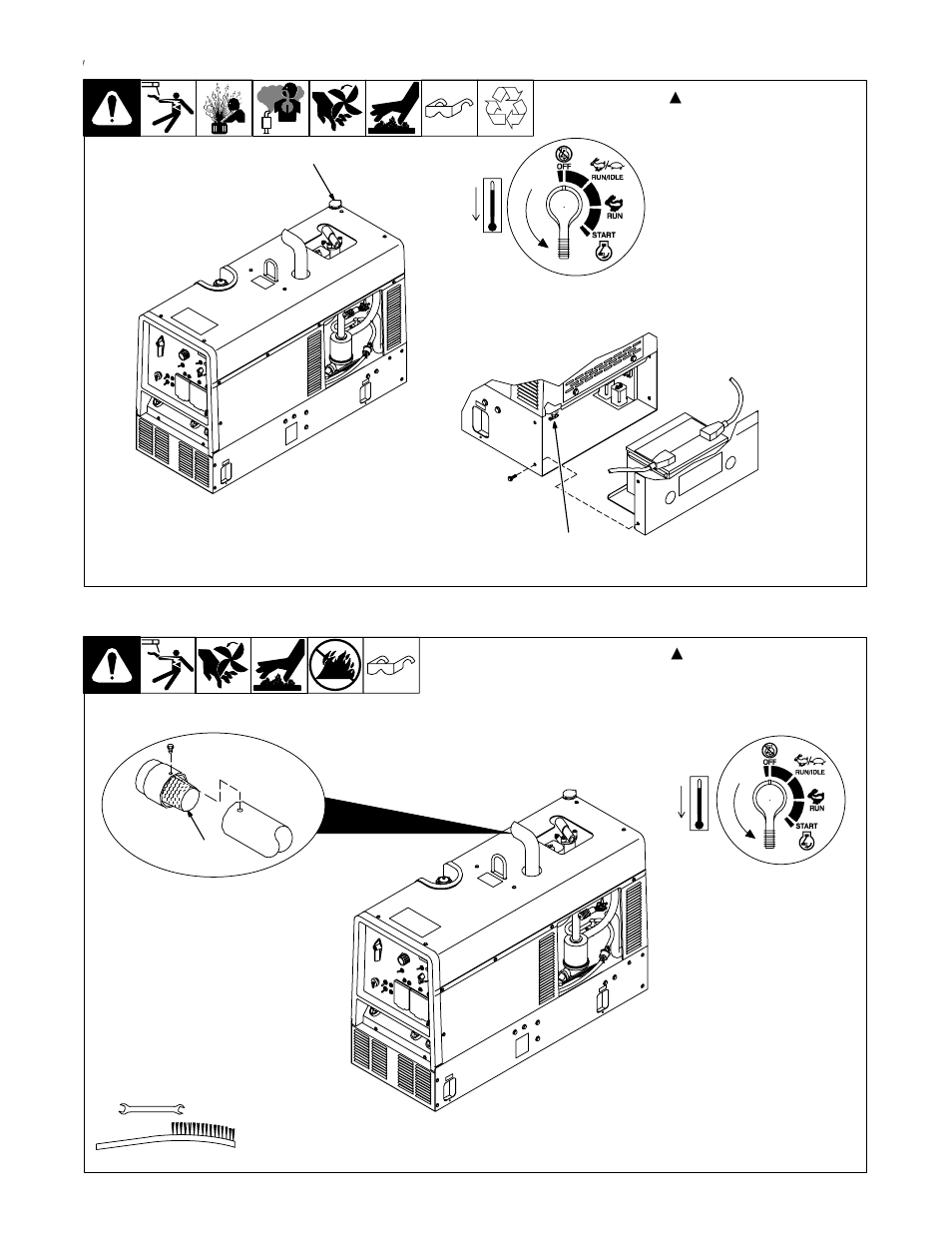 4. servicing engine cooling system, 5. servicing optional spark arrestor | Hobart Welding Products ARCSTAR OM-487 User Manual | Page 31 / 60