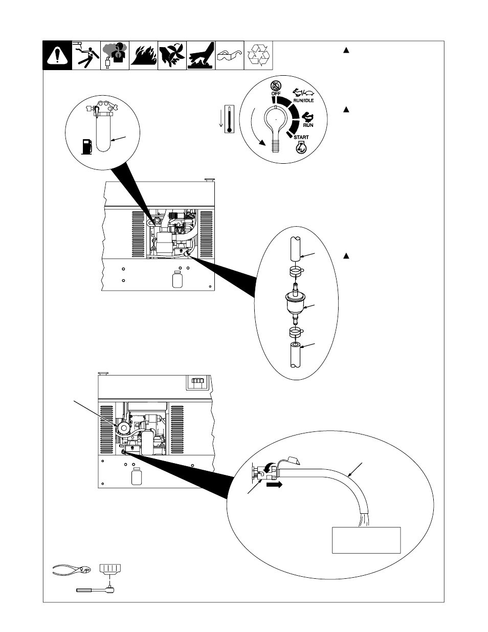 6. servicing engine fuel and lubrication systems | Hobart Welding Products ARCSTAR OM-487 User Manual | Page 32 / 60