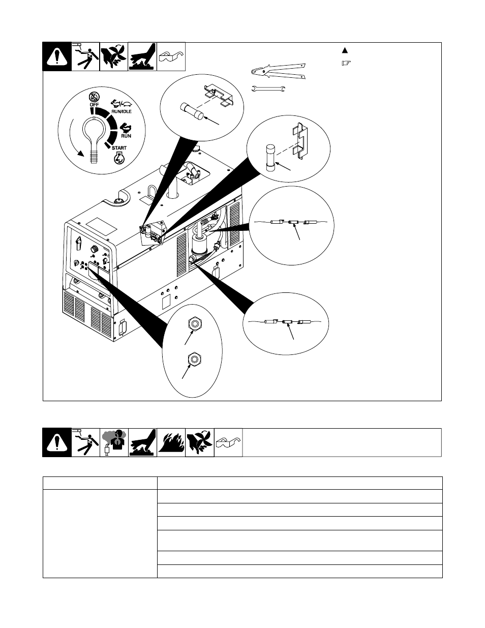 8. overload protection, 9. troubleshooting | Hobart Welding Products ARCSTAR OM-487 User Manual | Page 36 / 60