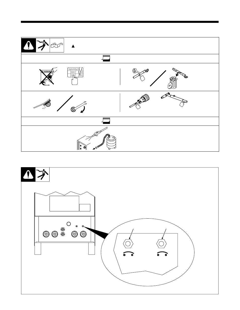 1. routine maintenance, 3 months, 6 months | 2. circuit breakers cb1 and cb2 | Hobart Welding Products 300 DC User Manual | Page 20 / 32