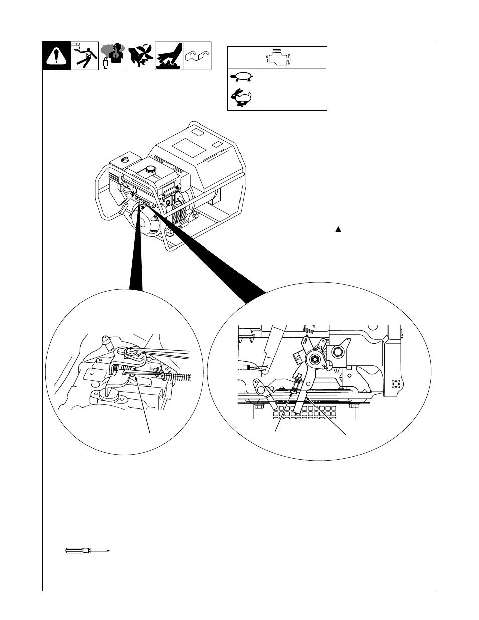 4. adjusting engine speed (kohler-powered units) | Hobart Welding Products 1435 User Manual | Page 30 / 60
