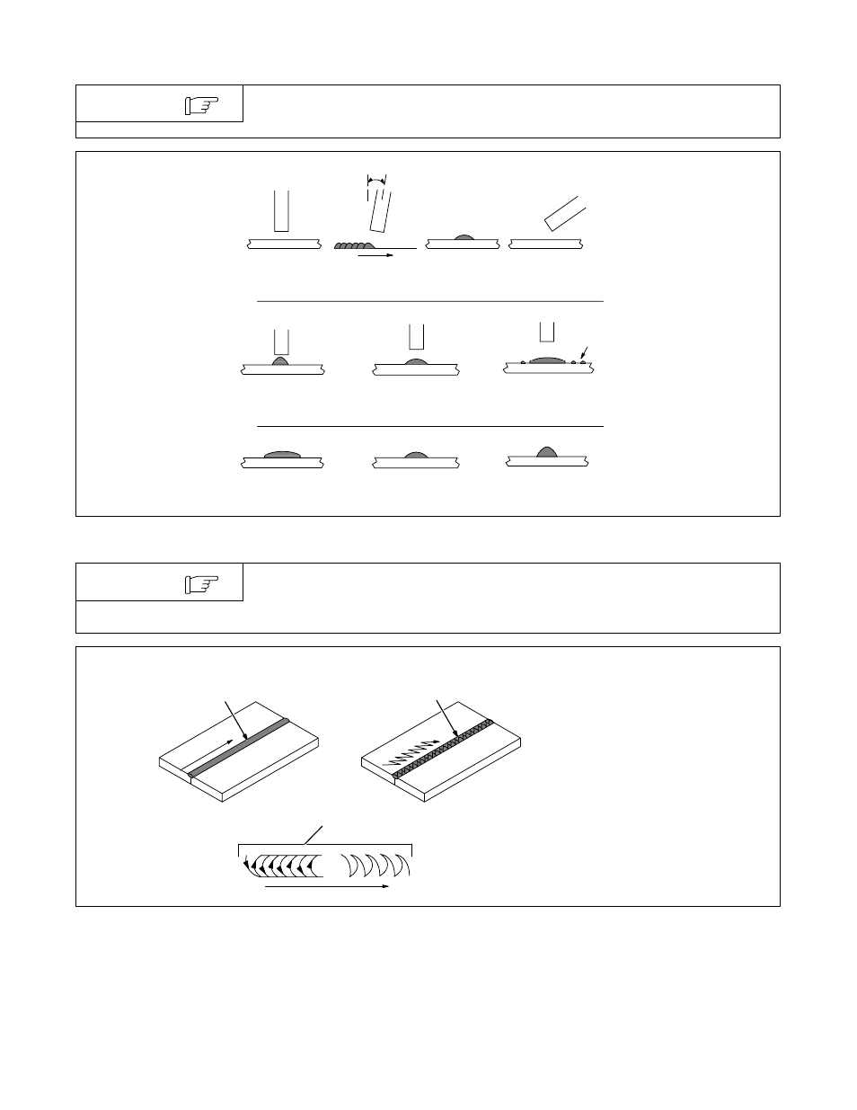 8. conditions that affect weld bead shape, 9. electrode movement during welding | Hobart Welding Products 1435 User Manual | Page 48 / 60