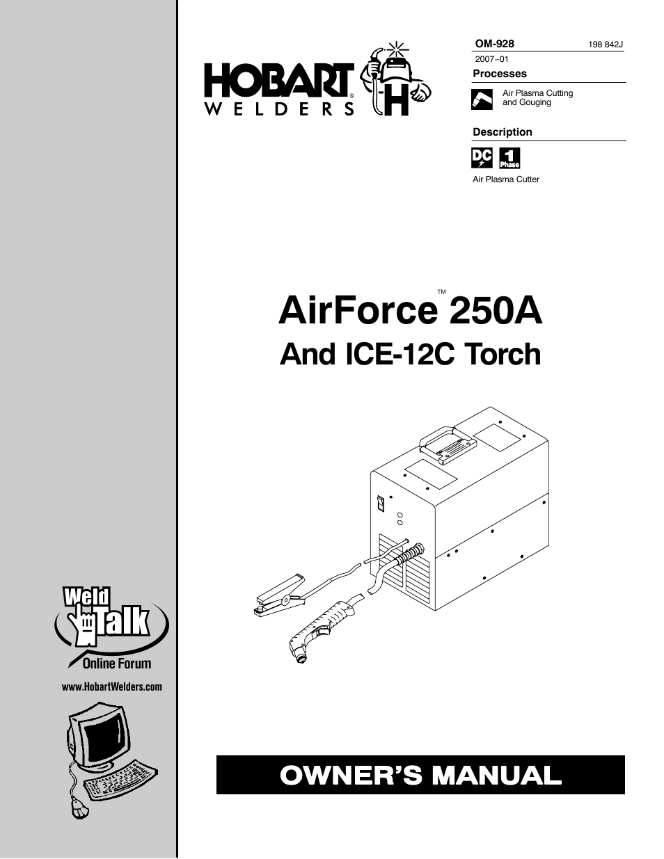 Hobart Welding Products AIRFORCE 250A User Manual | 32 pages