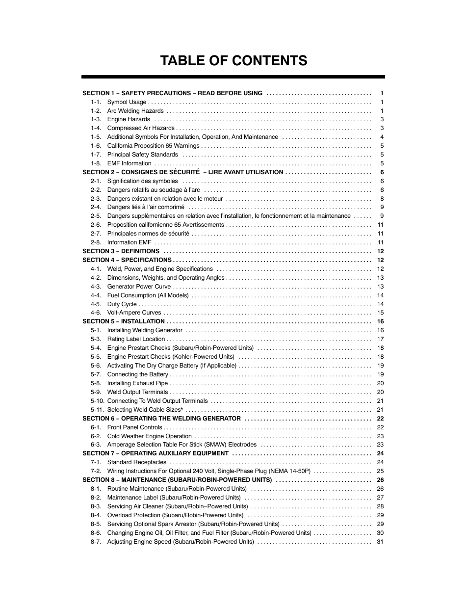 Hobart Welding Products CHAMPION 10 User Manual | Page 3 / 68