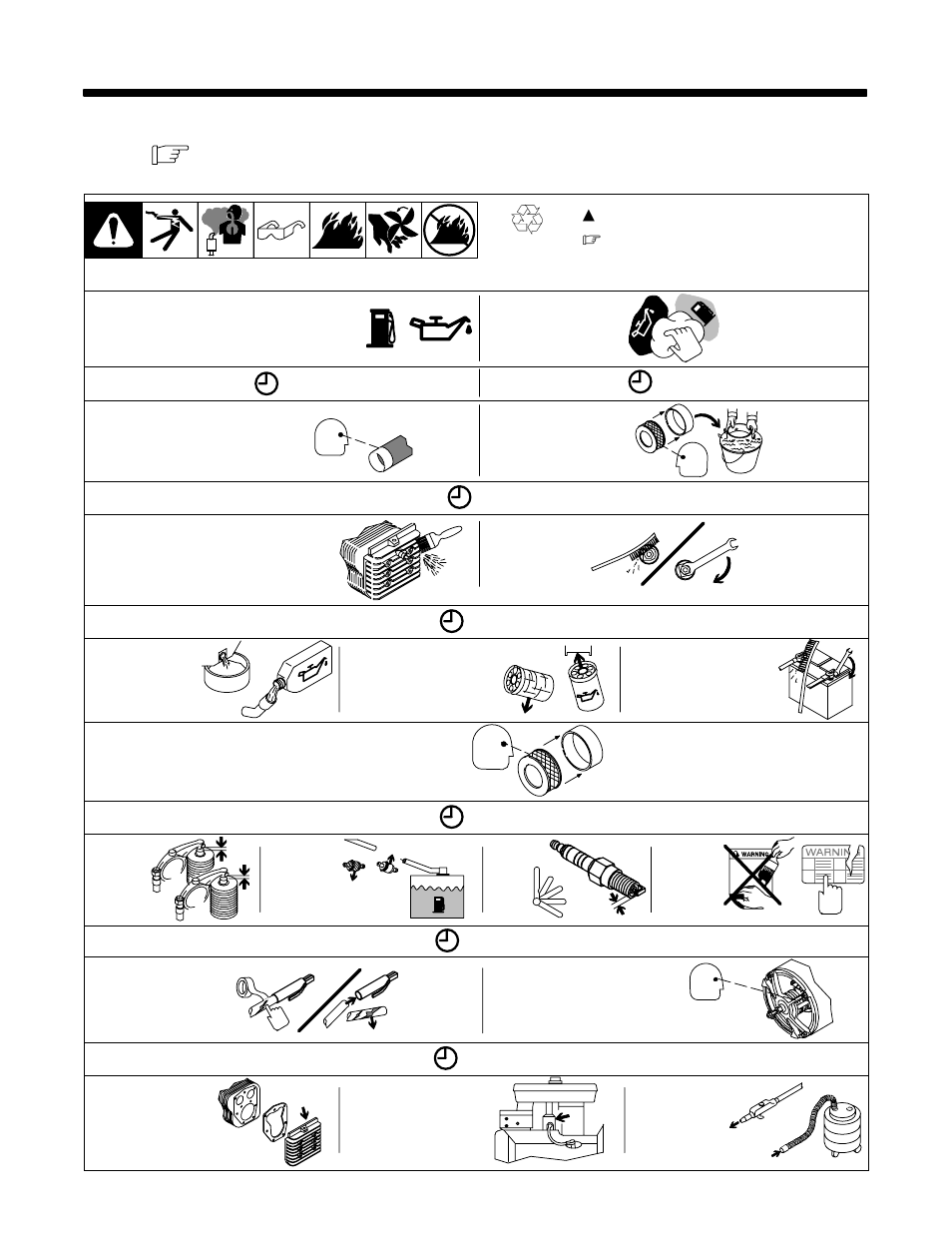 1. routine maintenance, 20 h 25 h, 50 h | 100 h, 200 h, 500 h, 1000 h | Hobart Welding Products CHAMPION OM-493 User Manual | Page 24 / 56