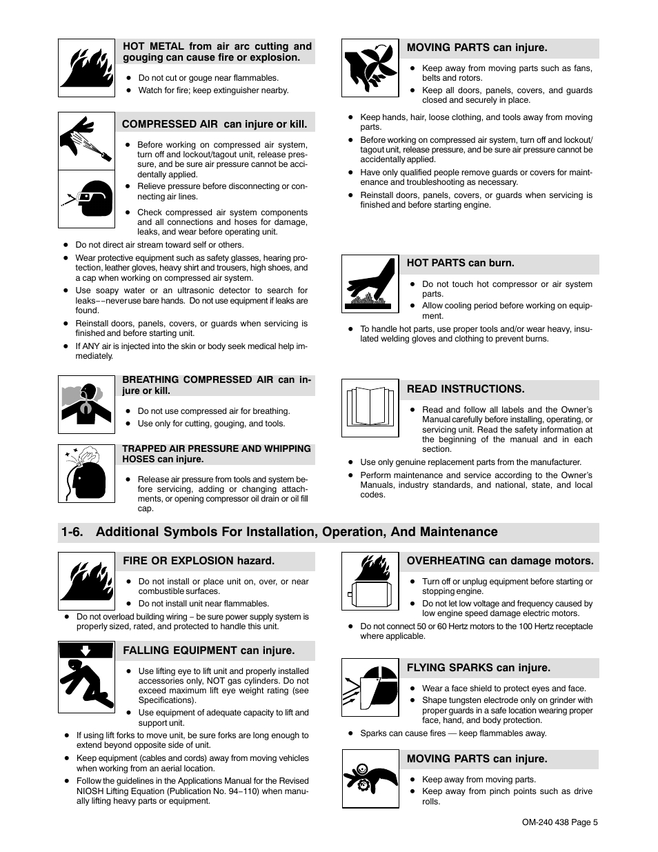 Hobart Welding Products CHAMPION ELITE OM-240 438E User Manual | Page 9 / 64