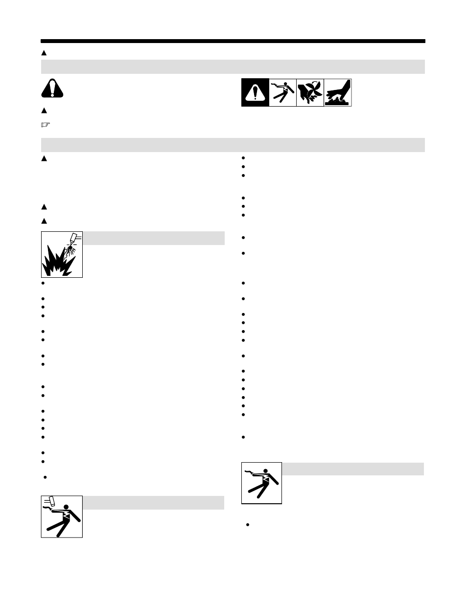 Section 1 − safety precautions - read before using, Symbol usage, Plasma arc cutting hazards | 1. symbol usage, 2. plasma arc cutting hazards | Hobart Welding Products AIRFORCE OM-230 455D User Manual | Page 5 / 36