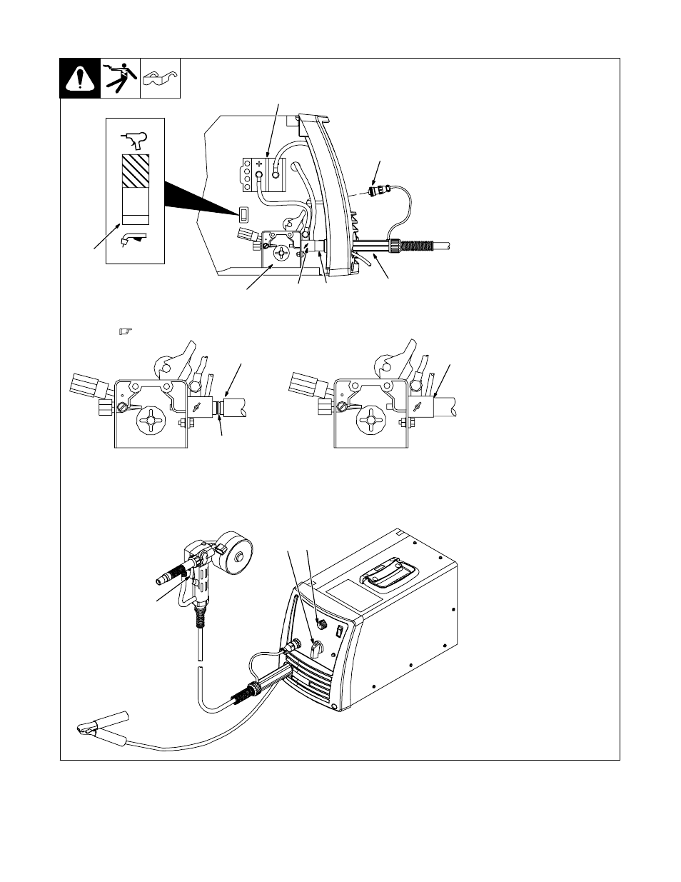 10. connecting optional spool gun | Hobart Welding Products HANDLER 210 OM-227 978B User Manual | Page 21 / 52