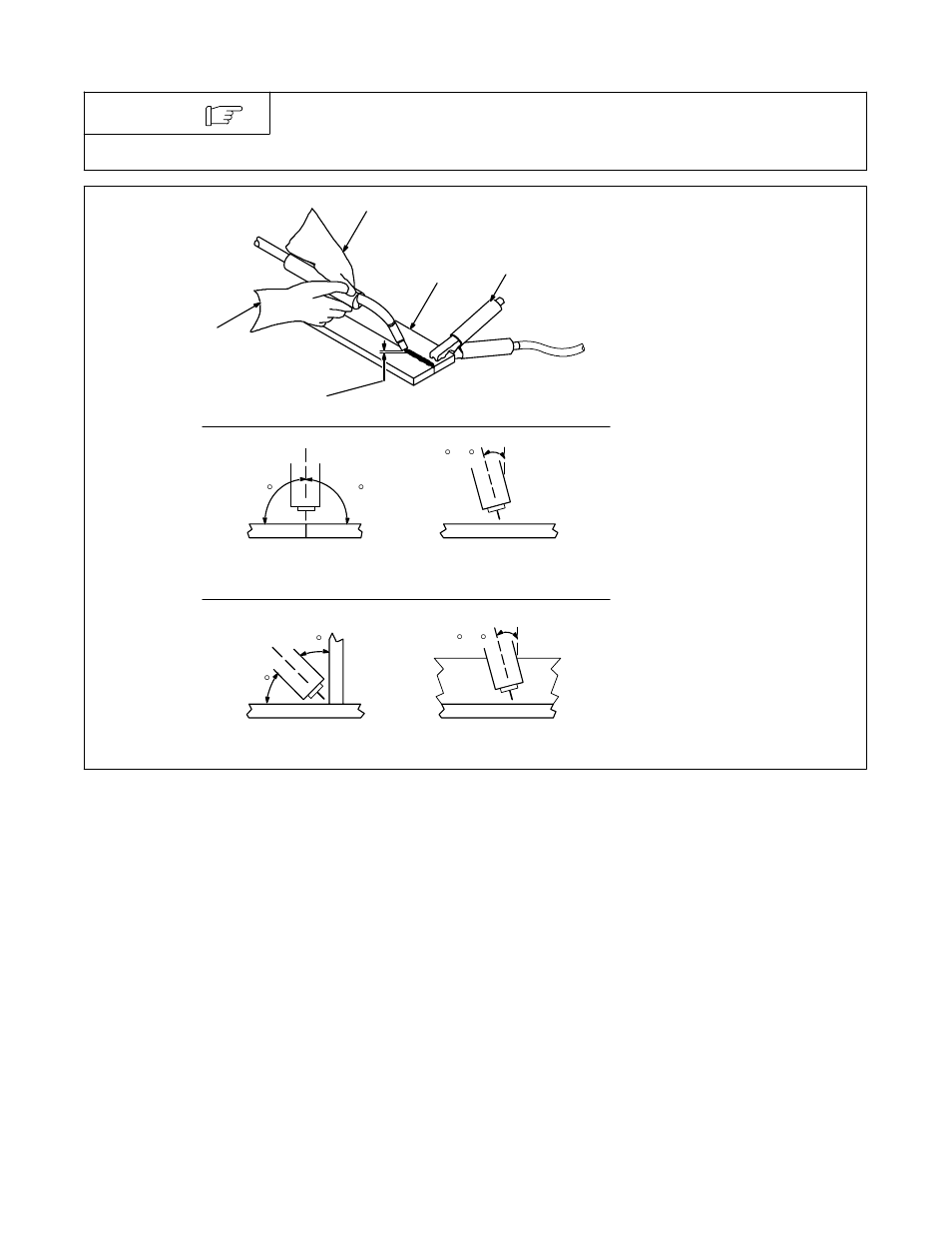 Holding and positioning welding gun, 3. holding and positioning welding gun | Hobart Welding Products HANDLER 210 OM-227 978B User Manual | Page 36 / 52