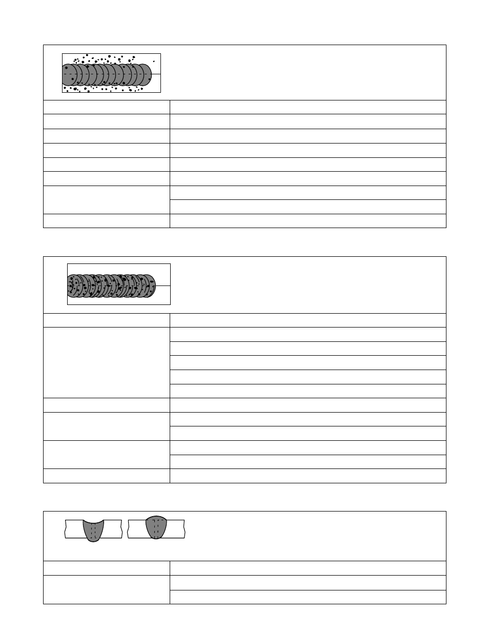 Troubleshooting − excessive spatter, Troubleshooting − porosity, 10. troubleshooting − excessive penetration | 8. troubleshooting − excessive spatter, 9. troubleshooting − porosity | Hobart Welding Products HANDLER 210 OM-227 978B User Manual | Page 39 / 52