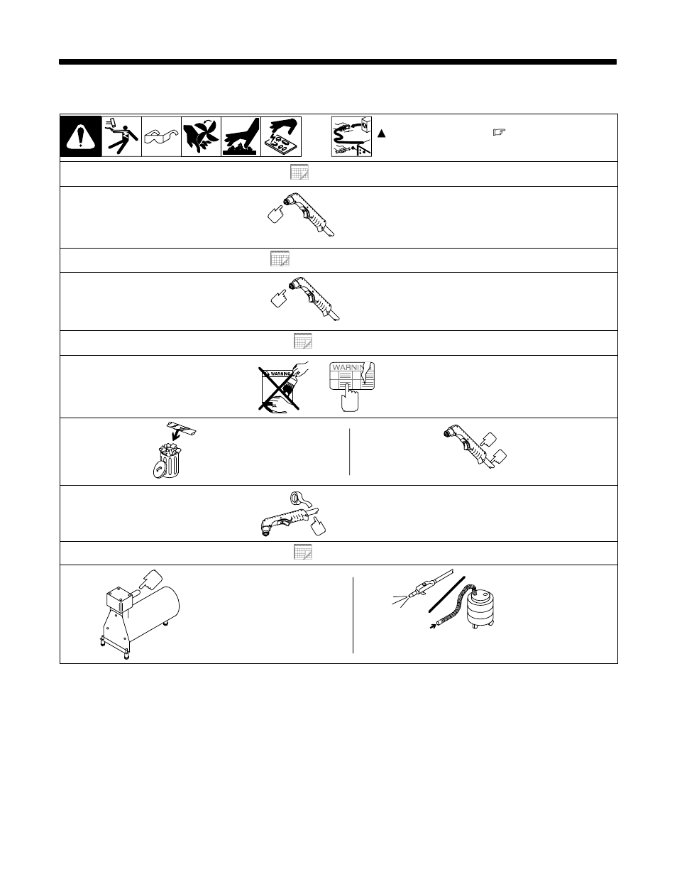 1. routine maintenance, Each use, Every week | 3 months, 6 months | Hobart Welding Products AIRFORCE OM-928 User Manual | Page 18 / 32