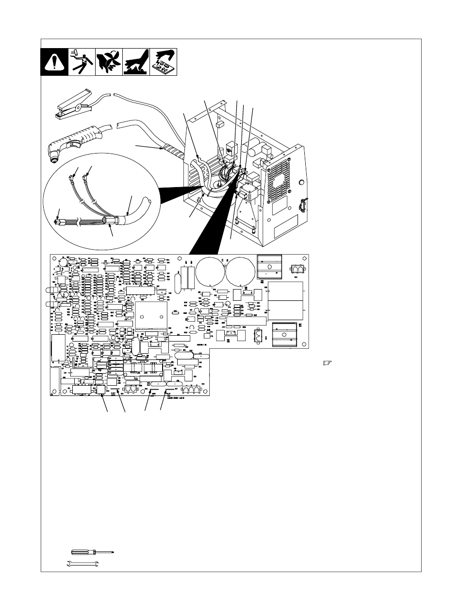 3. torch and work cable connections | Hobart Welding Products AIRFORCE OM-928 User Manual | Page 20 / 32
