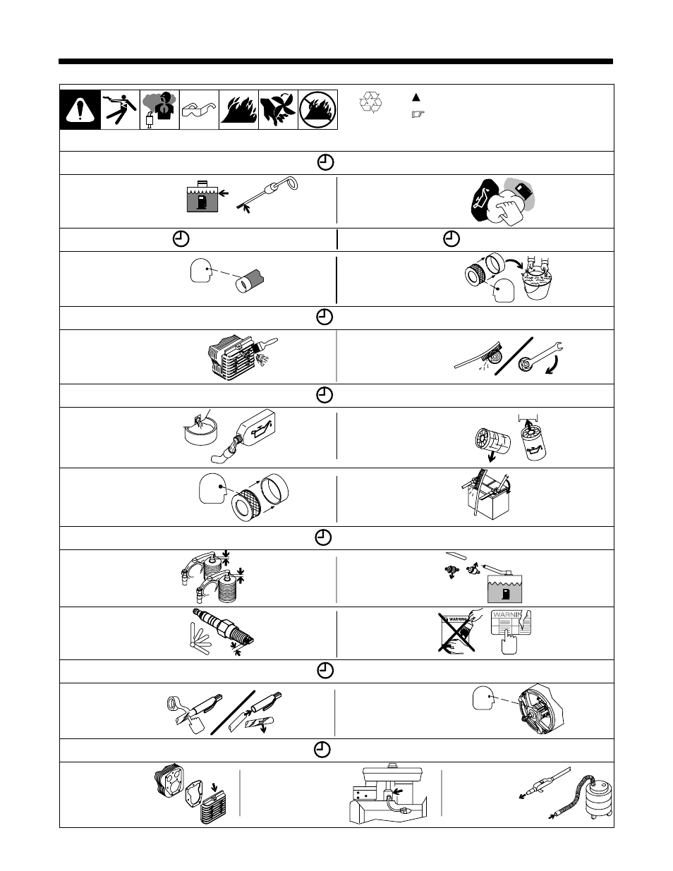 1. routine maintenance, 20 h 25 h, 50 h | 100 h, 200 h, 500 h, 1000 h | Hobart Welding Products ARCSTAR 280 NT User Manual | Page 26 / 52