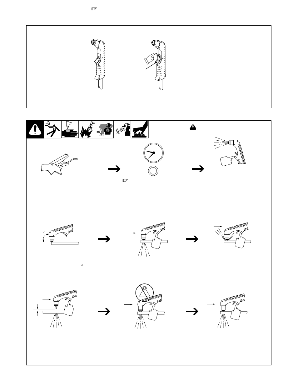 Trigger safety lock, Plasma cutting system practices, 3. trigger safety lock | 4. plasma cutting system practices | Hobart Welding Products AIRFORCE 625 User Manual | Page 22 / 36