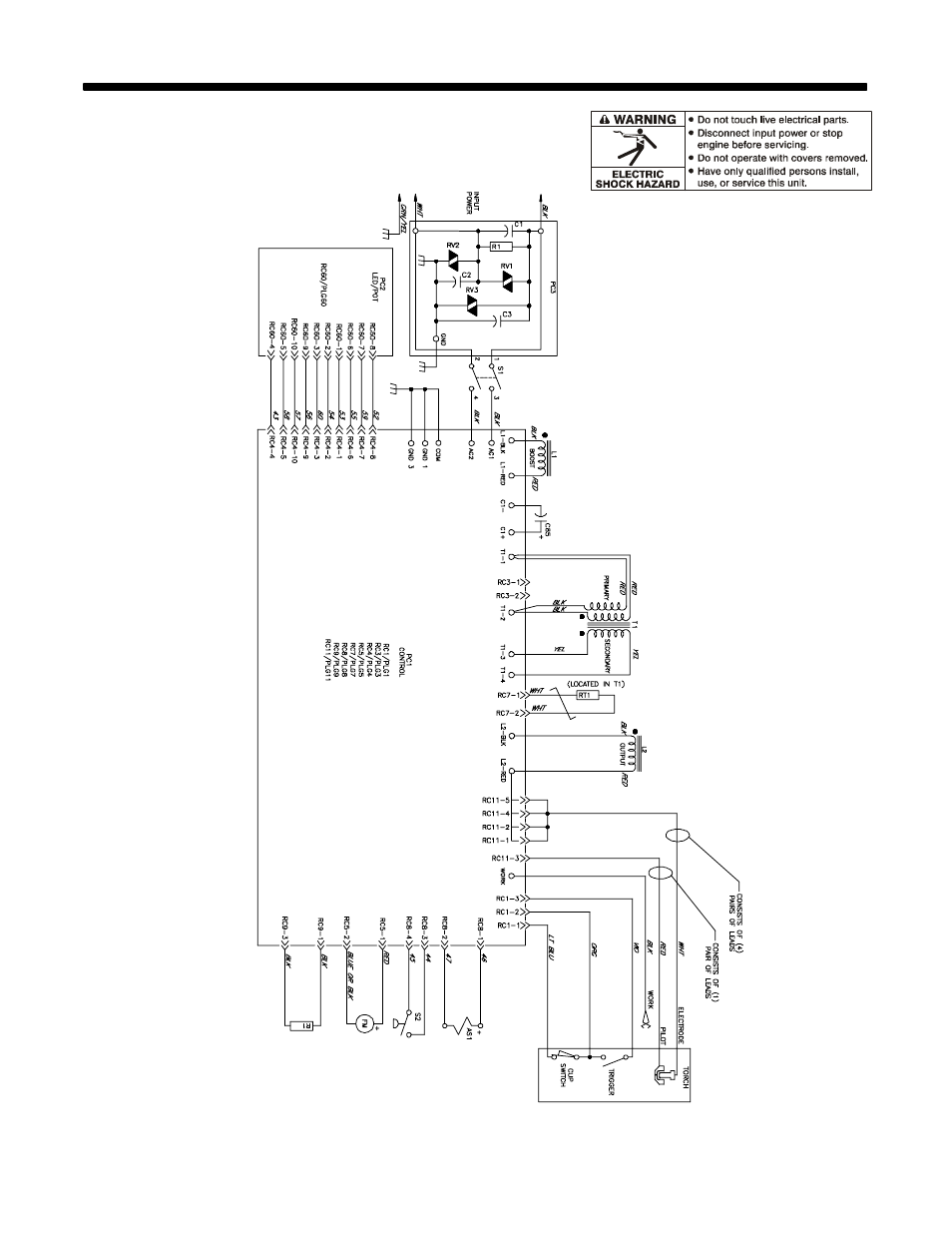 Section 7 − electrical diagram | Hobart Welding Products AIRFORCE 625 User Manual | Page 31 / 36
