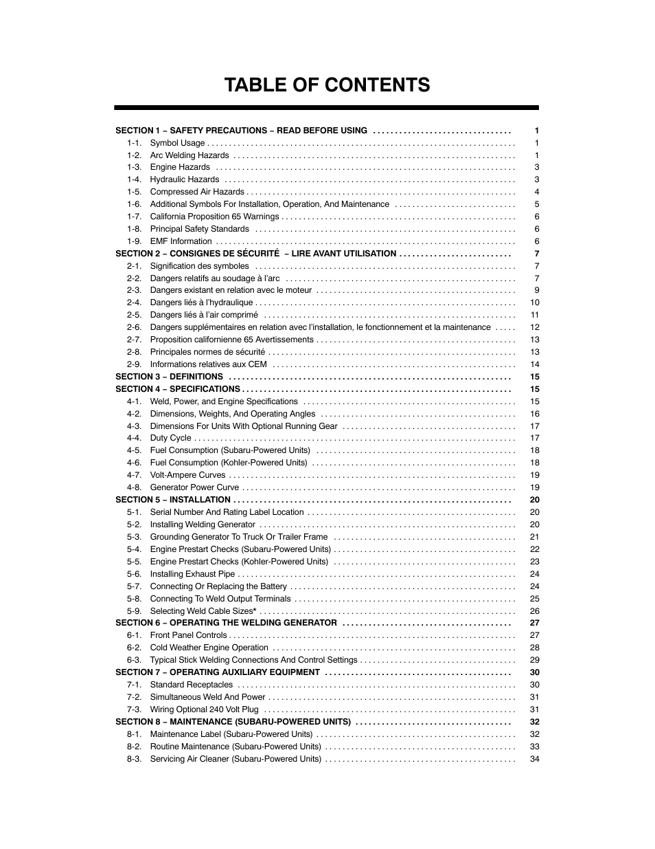 Hobart Welding Products CHAMPION ELITE OM-240 438B User Manual | Page 3 / 72