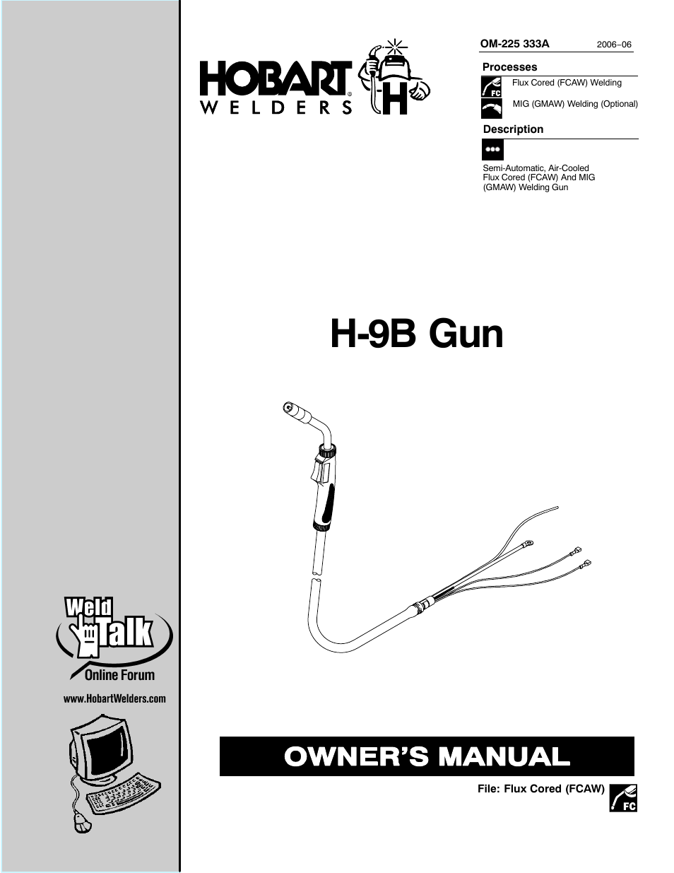 Hobart Welding Products H-9B Gun User Manual | 20 pages