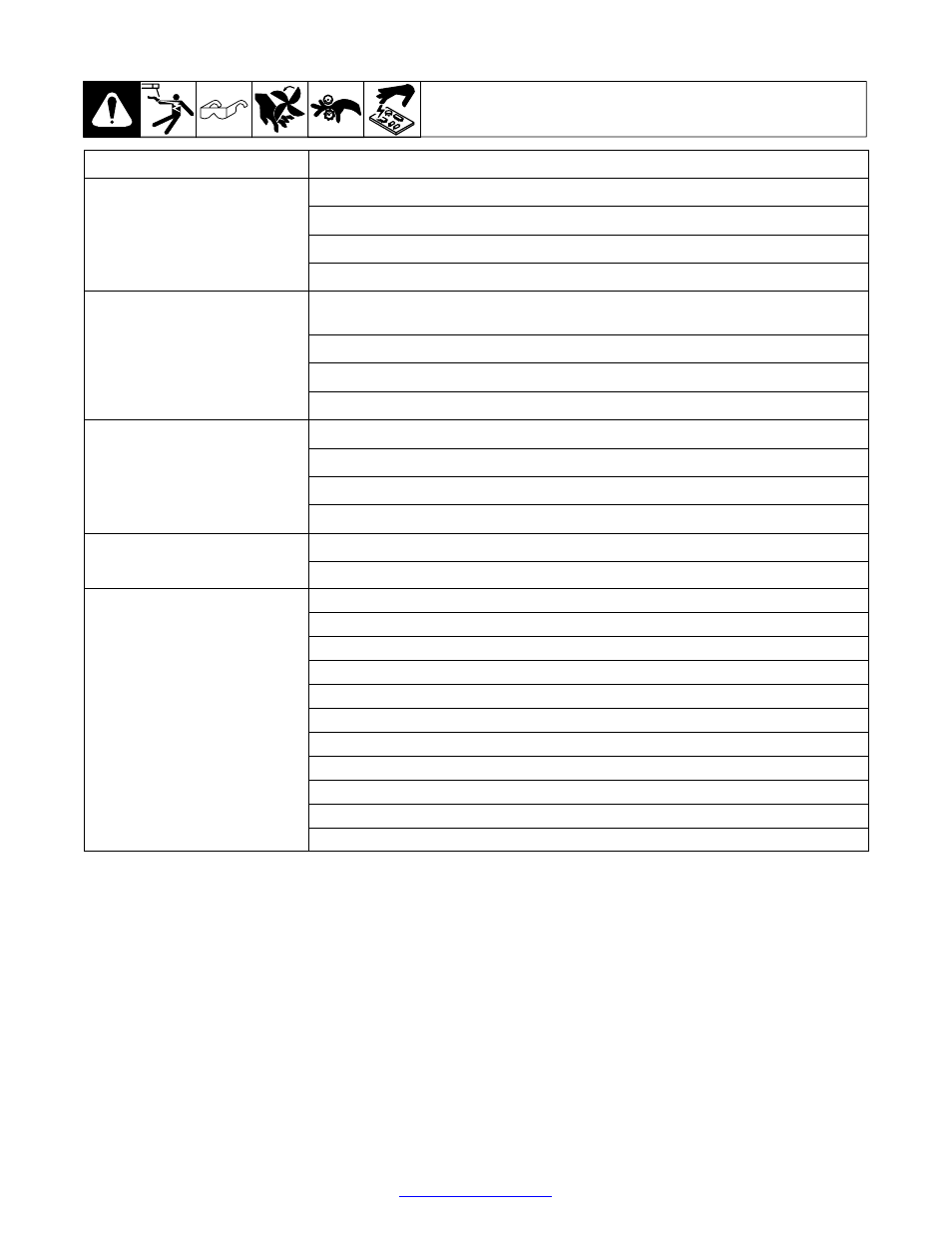 Troubleshooting table, 8. troubleshooting table | Hobart Welding Products HANDLER OM-925 217 694A User Manual | Page 32 / 52