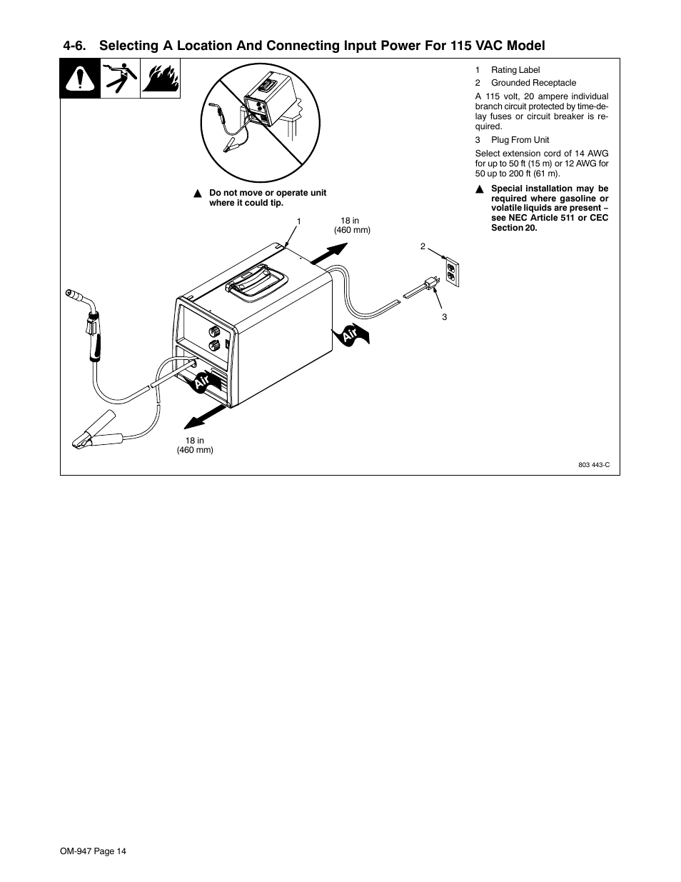 Hobart Welding Products HANDLER 125 AND H-9B GUN OM-947 212 149D User Manual | Page 18 / 48