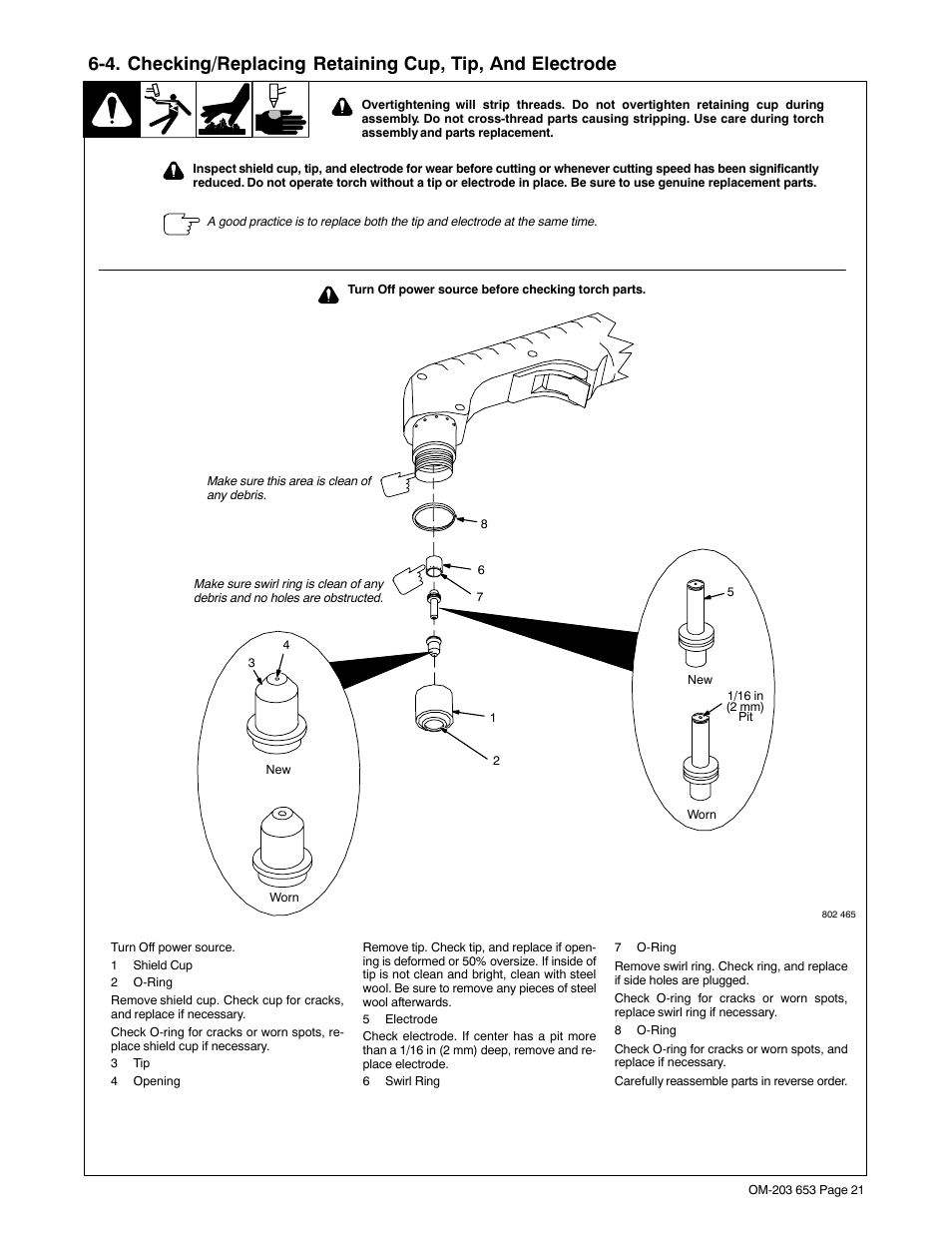 Replaced (see section 6-4) | Hobart Welding Products AIRFORCE ICE-27C User Manual | Page 25 / 36