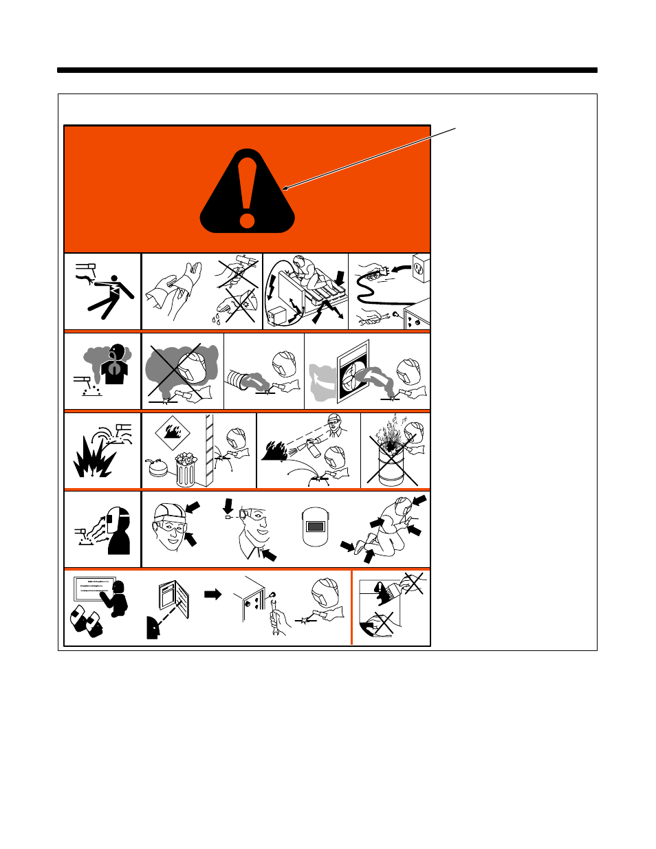 1. general precautionary label | Hobart Welding Products BETASTICK 500 User Manual | Page 13 / 36