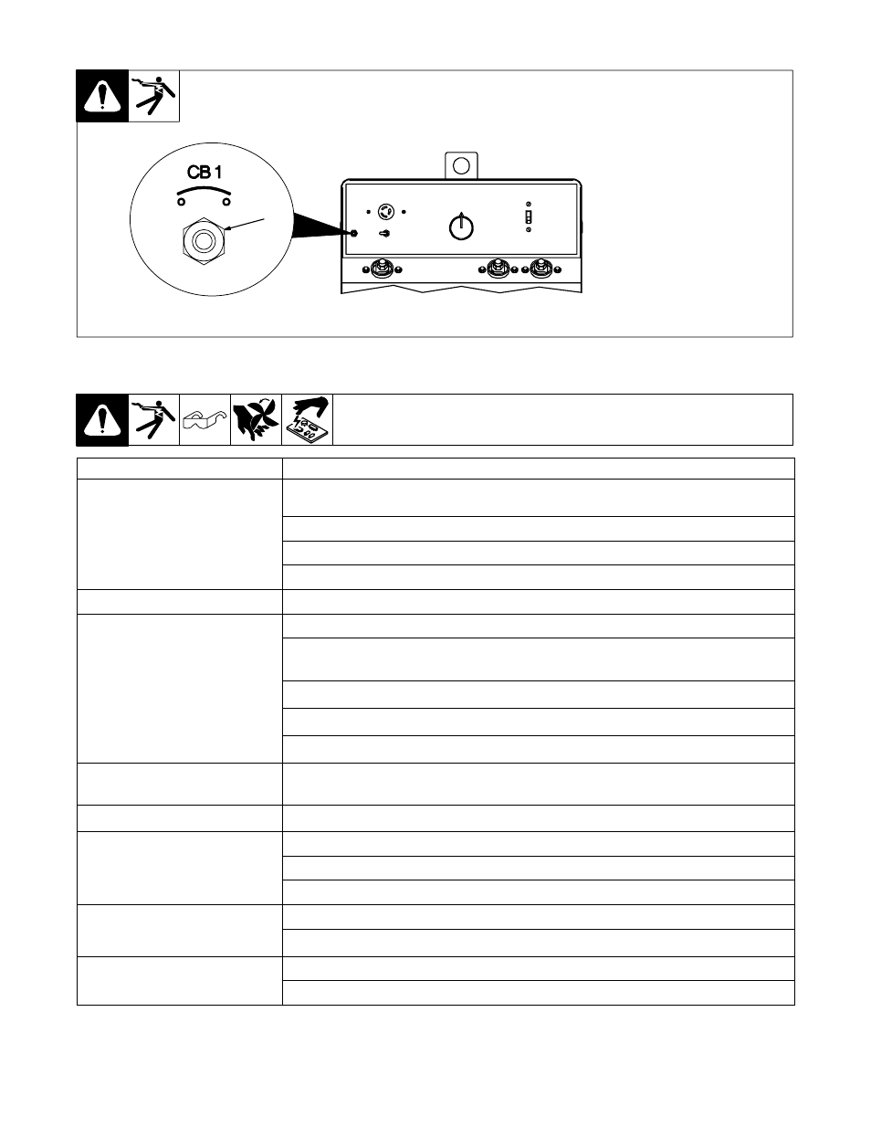 2. overload protection, 3. troubleshooting table | Hobart Welding Products BETASTICK 500 User Manual | Page 27 / 36