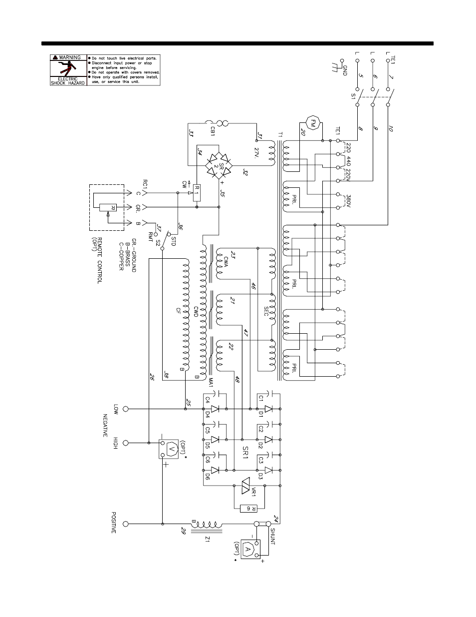 Hobart Welding Products BETASTICK 500 User Manual | Page 28 / 36