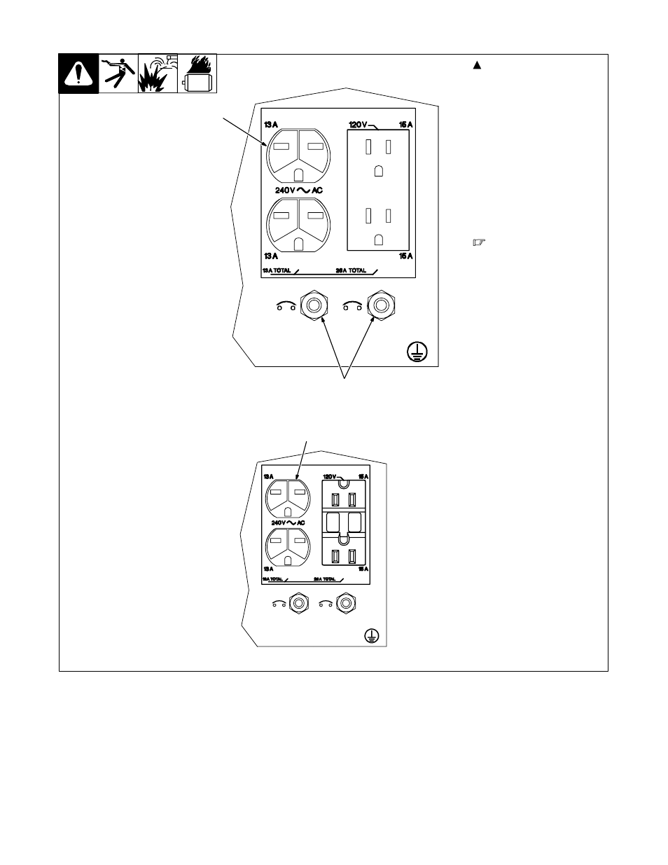 2. 240 volt duplex receptacle (optional) | Hobart Welding Products CONTRACTOR 3225D User Manual | Page 25 / 60