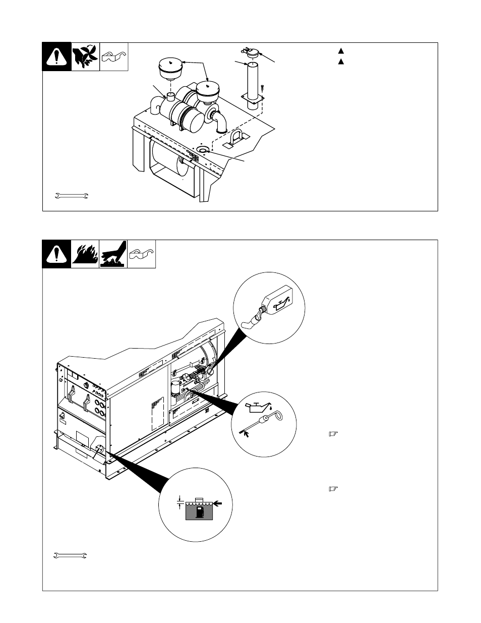 4. engine prestart checks | Hobart Welding Products POWERPAK OM-478 User Manual | Page 21 / 84