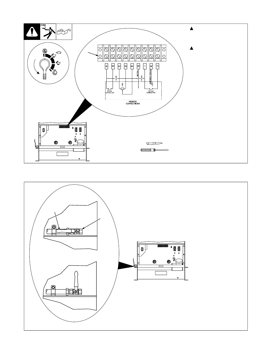 9. terminal strip 3t connections, 10. air compressor connections | Hobart Welding Products POWERPAK OM-478 User Manual | Page 24 / 84