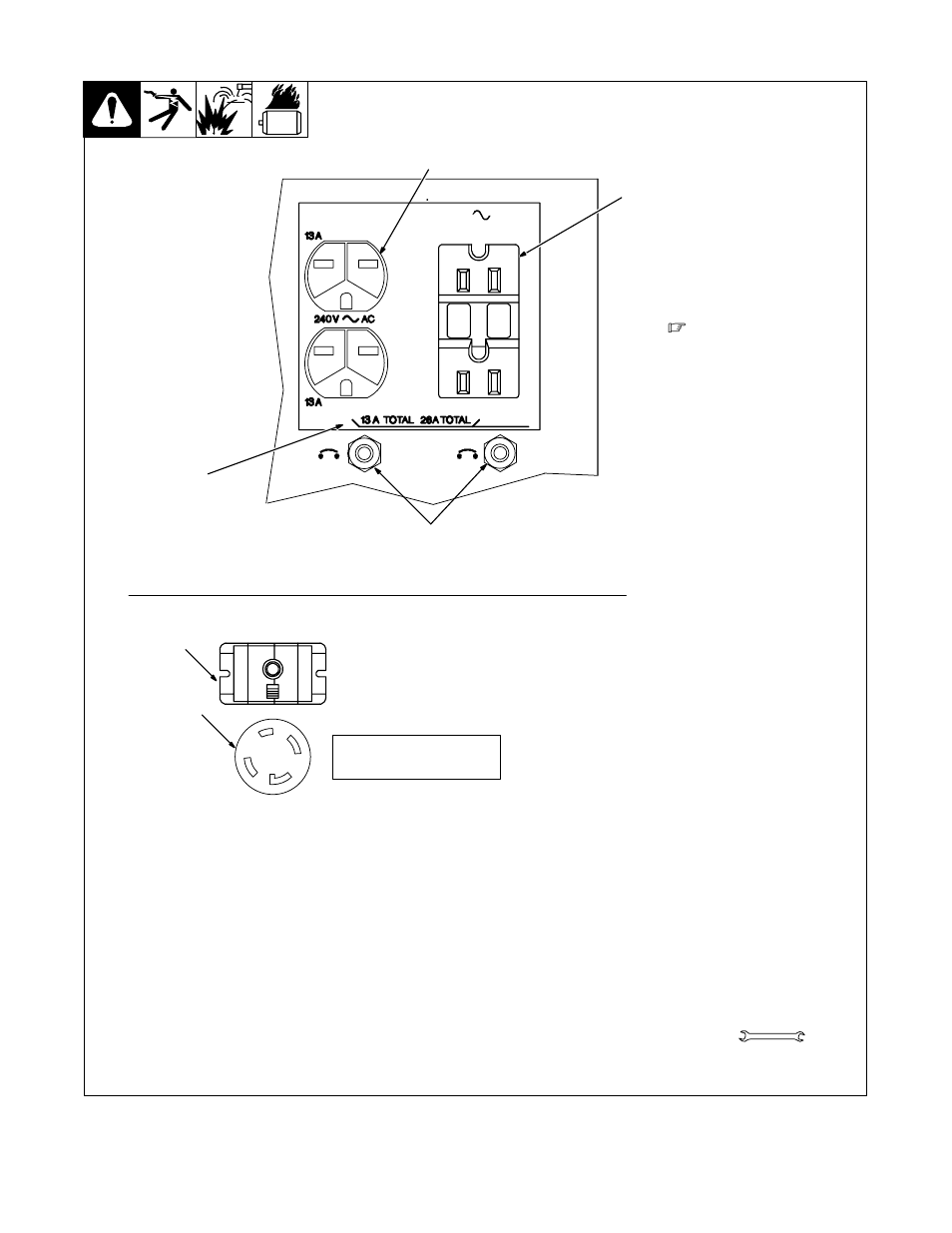 3. optional 5 kva/kw power plant receptacles | Hobart Welding Products POWERPAK OM-478 User Manual | Page 30 / 84