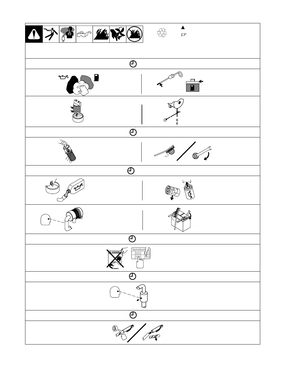 1. routine maintenance, 50 h, 100 h | 200 h, 250 h, 500 h | Hobart Welding Products POWERPAK OM-478 User Manual | Page 36 / 84