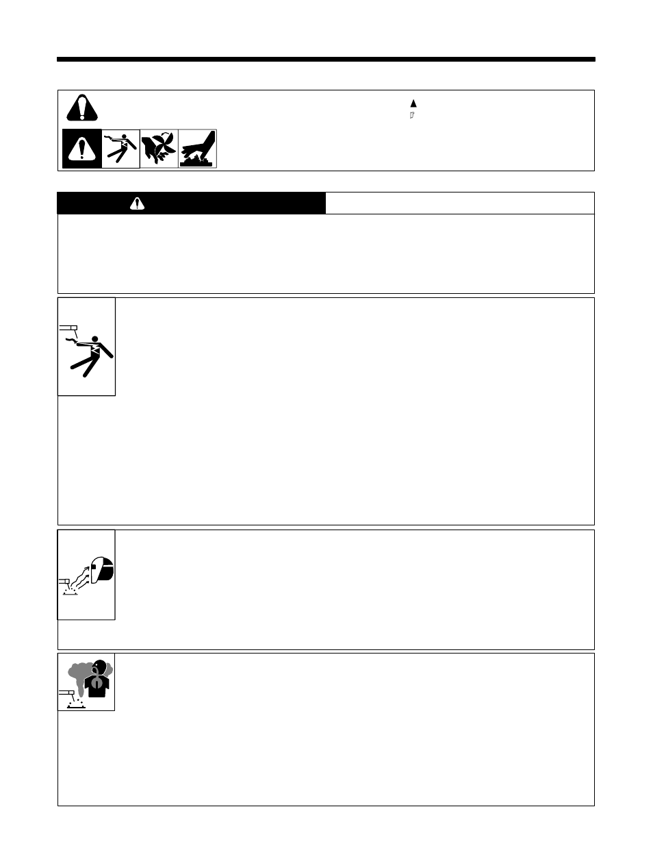 1 – safety precautions for arc welding, 1. symbol usage, 2. arc welding hazards | Warning | Hobart Welding Products HWC-115A User Manual | Page 3 / 20