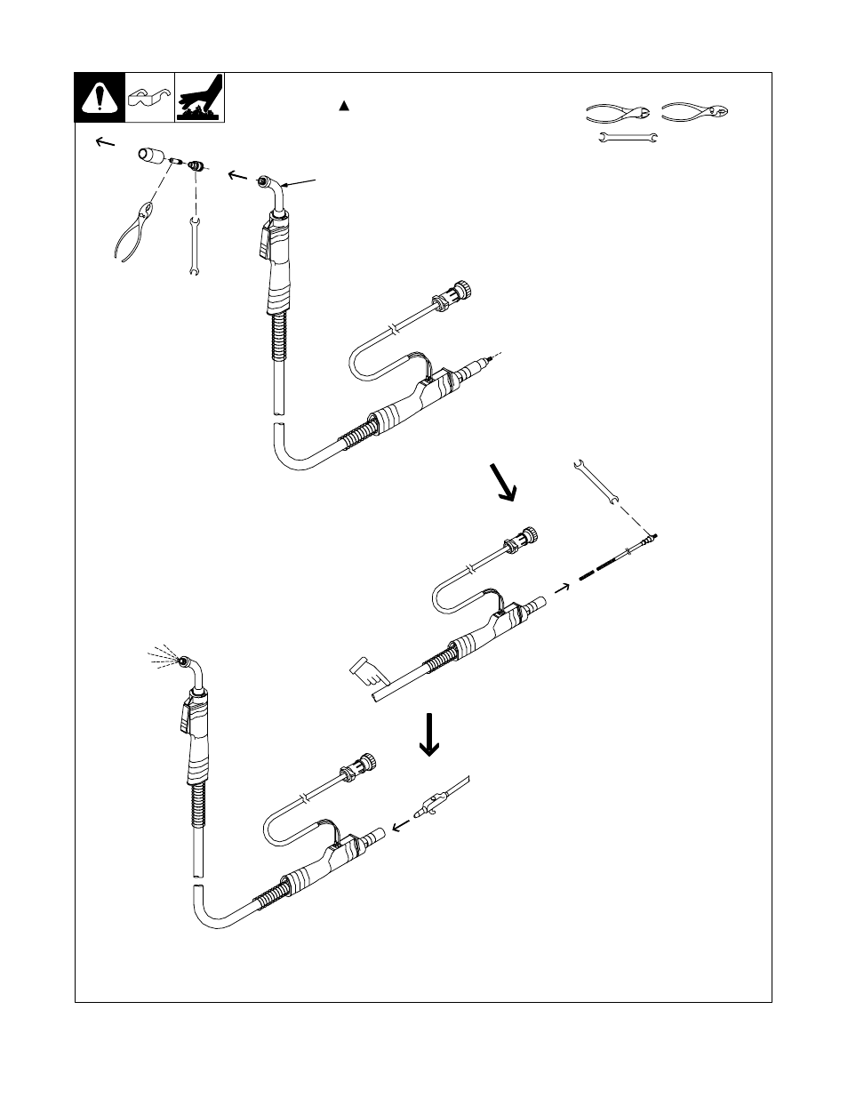 3. cleaning or replacing gun liner | Hobart Welding Products BETA-MIG 1800 User Manual | Page 23 / 36