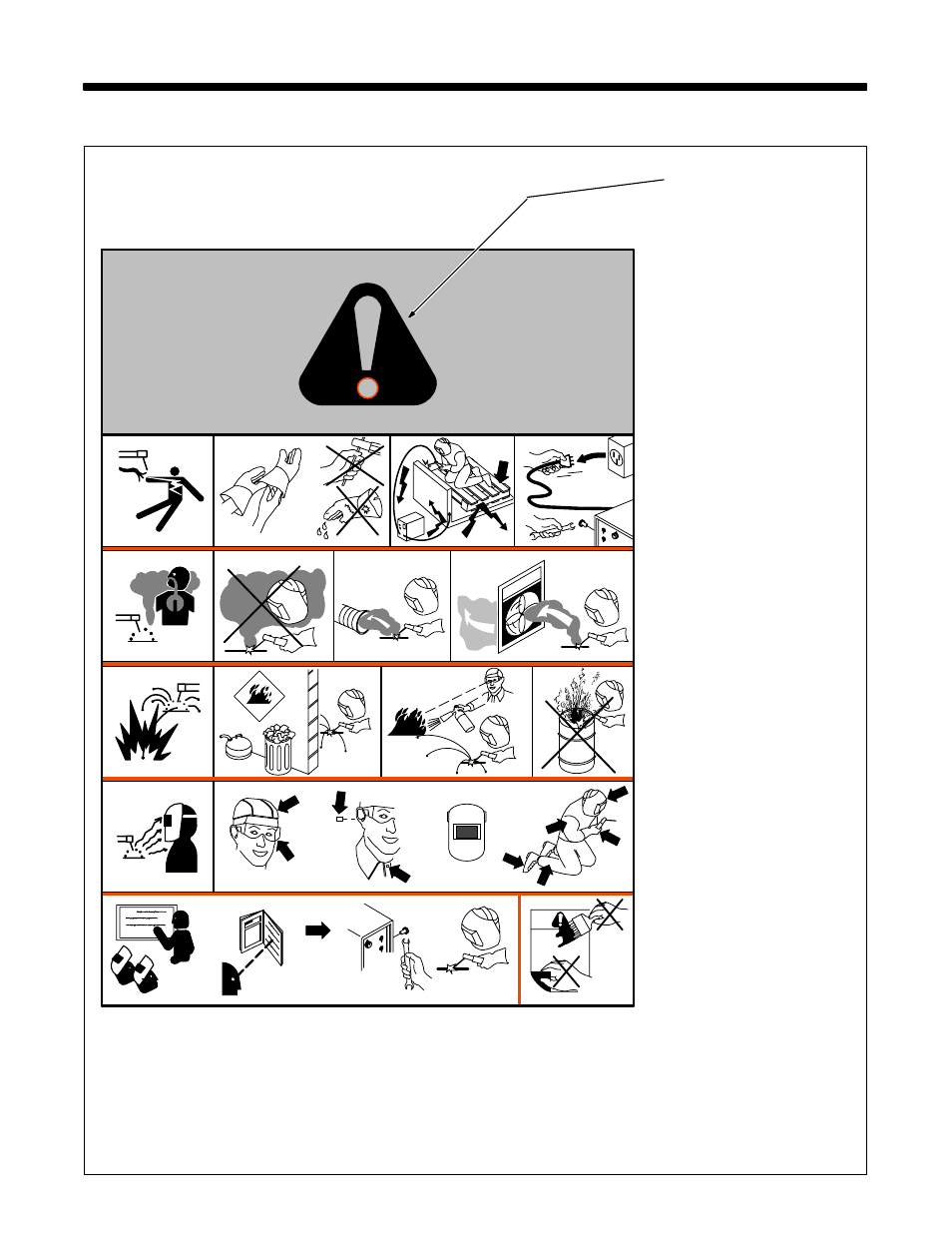1. warning label definitions | Hobart Welding Products CYBERTIG 350LX User Manual | Page 13 / 52