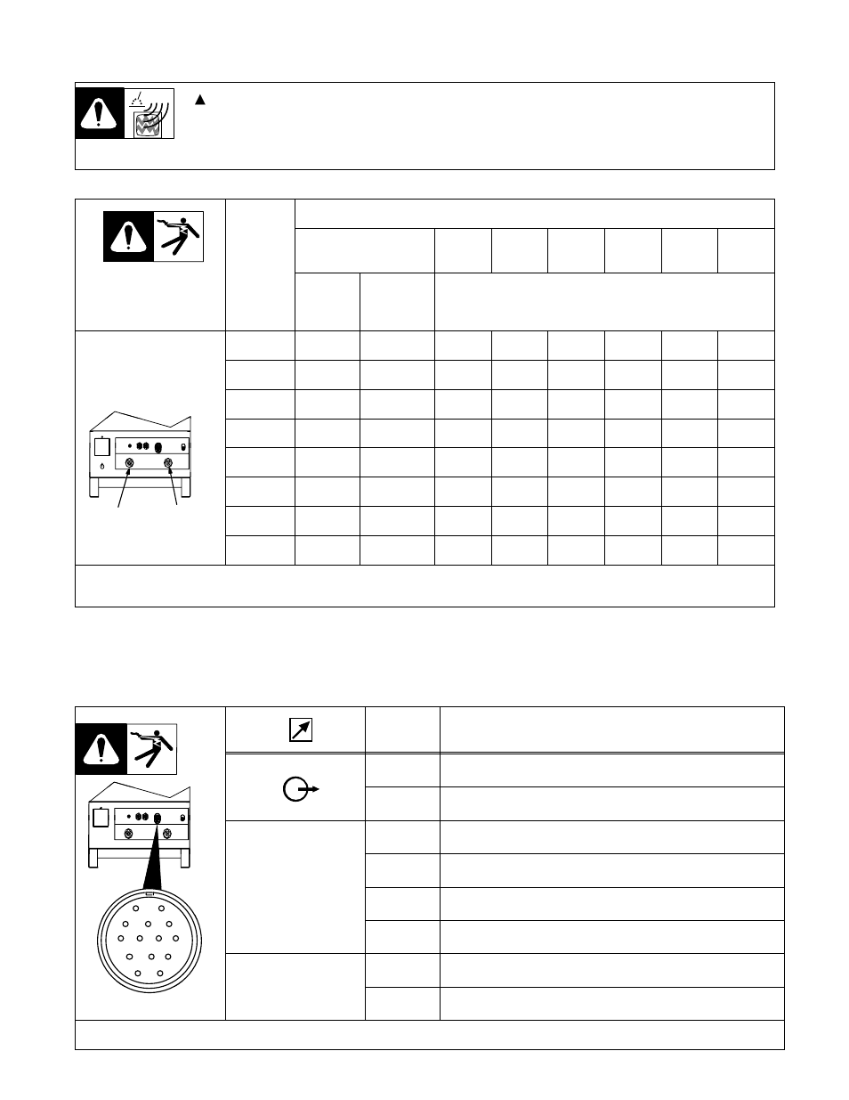6. weld output terminals and selecting cable sizes, 7. remote 14 receptacle | Hobart Welding Products CYBERTIG 350LX User Manual | Page 19 / 52