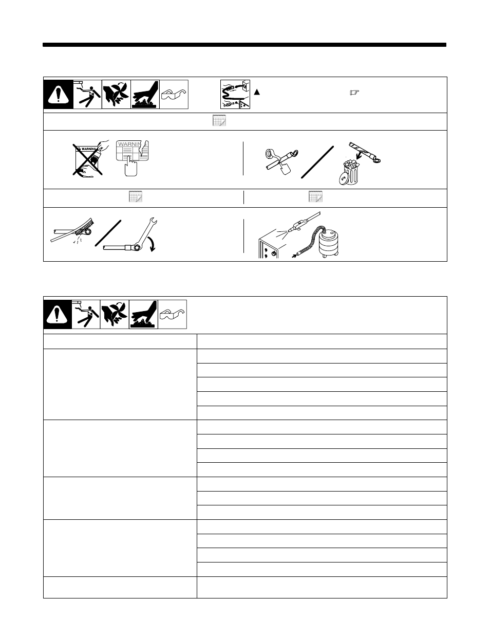 1. routine maintenance, 3 months, 3 months 6 months | 2. troubleshooting | Hobart Welding Products CYBERSTICK OM-314 User Manual | Page 20 / 28