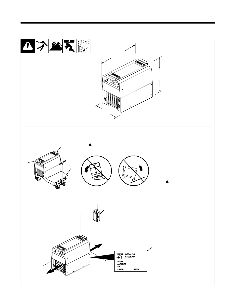 1. selecting a location | Hobart Welding Products STELLAR AT OM-2208 User Manual | Page 15 / 36