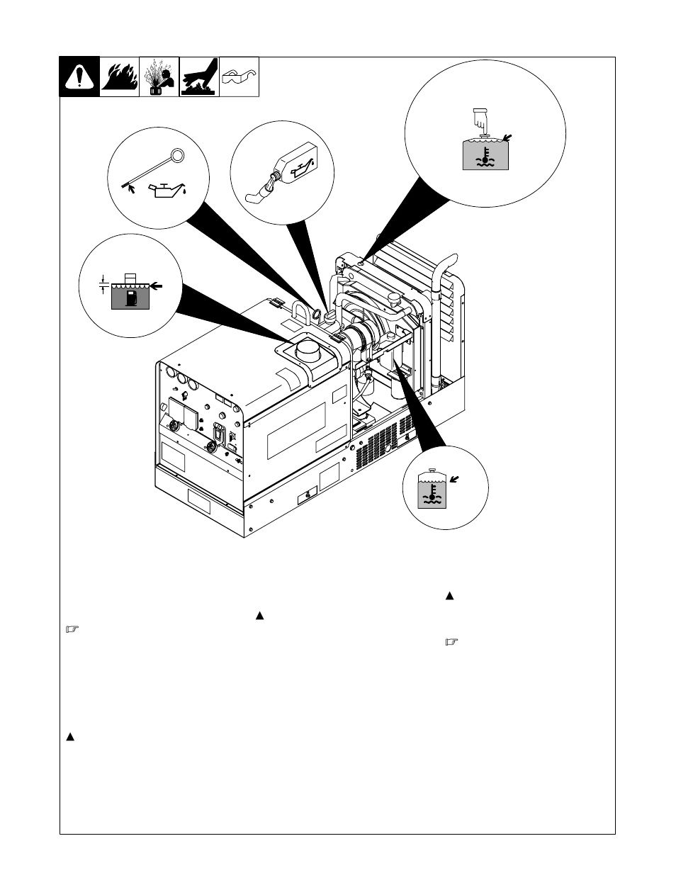 2. engine prestart checks | Hobart Welding Products CONTRACTOR 3025 User Manual | Page 17 / 64