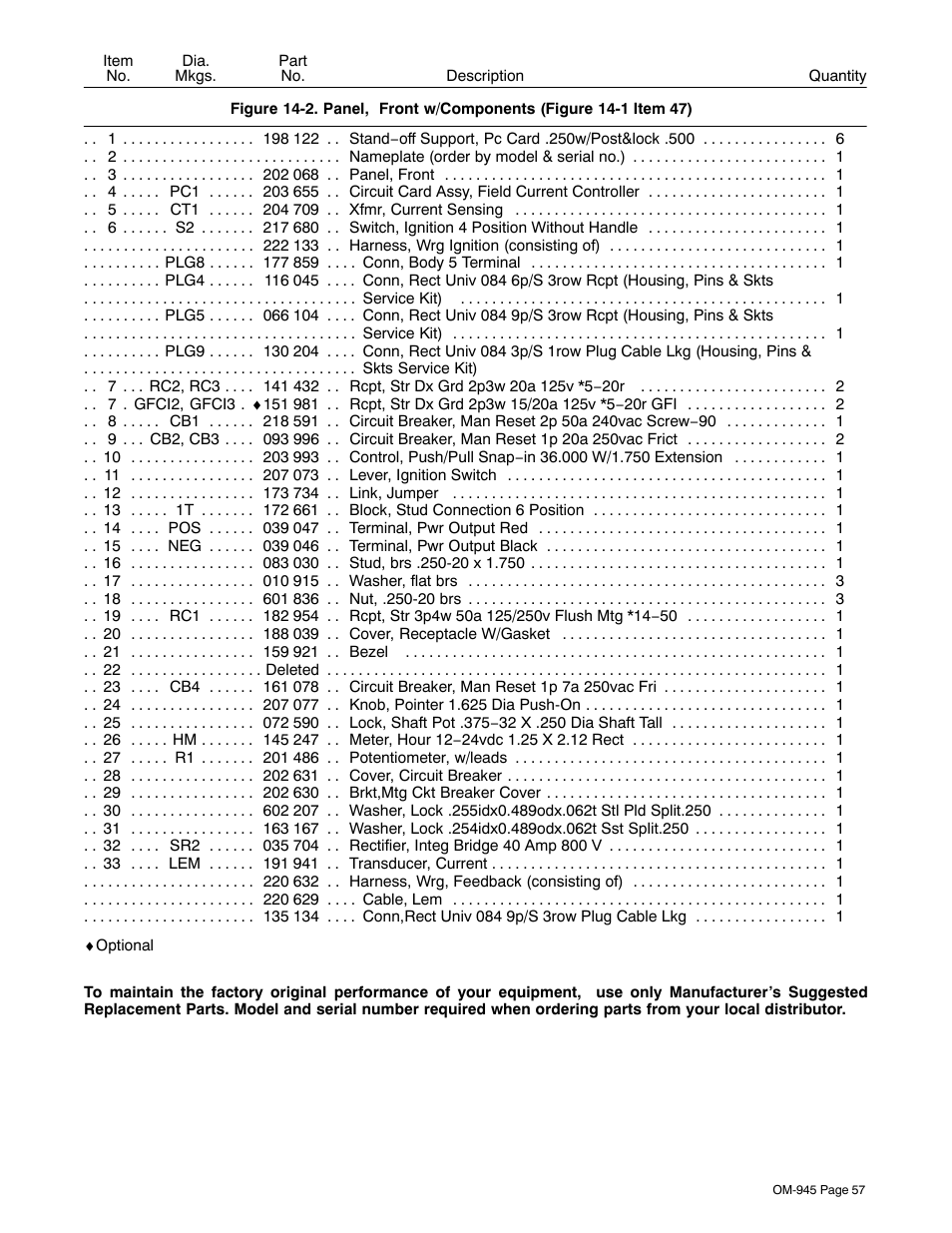 Hobart Welding Products CHAMPION 10 User Manual | Page 61 / 64