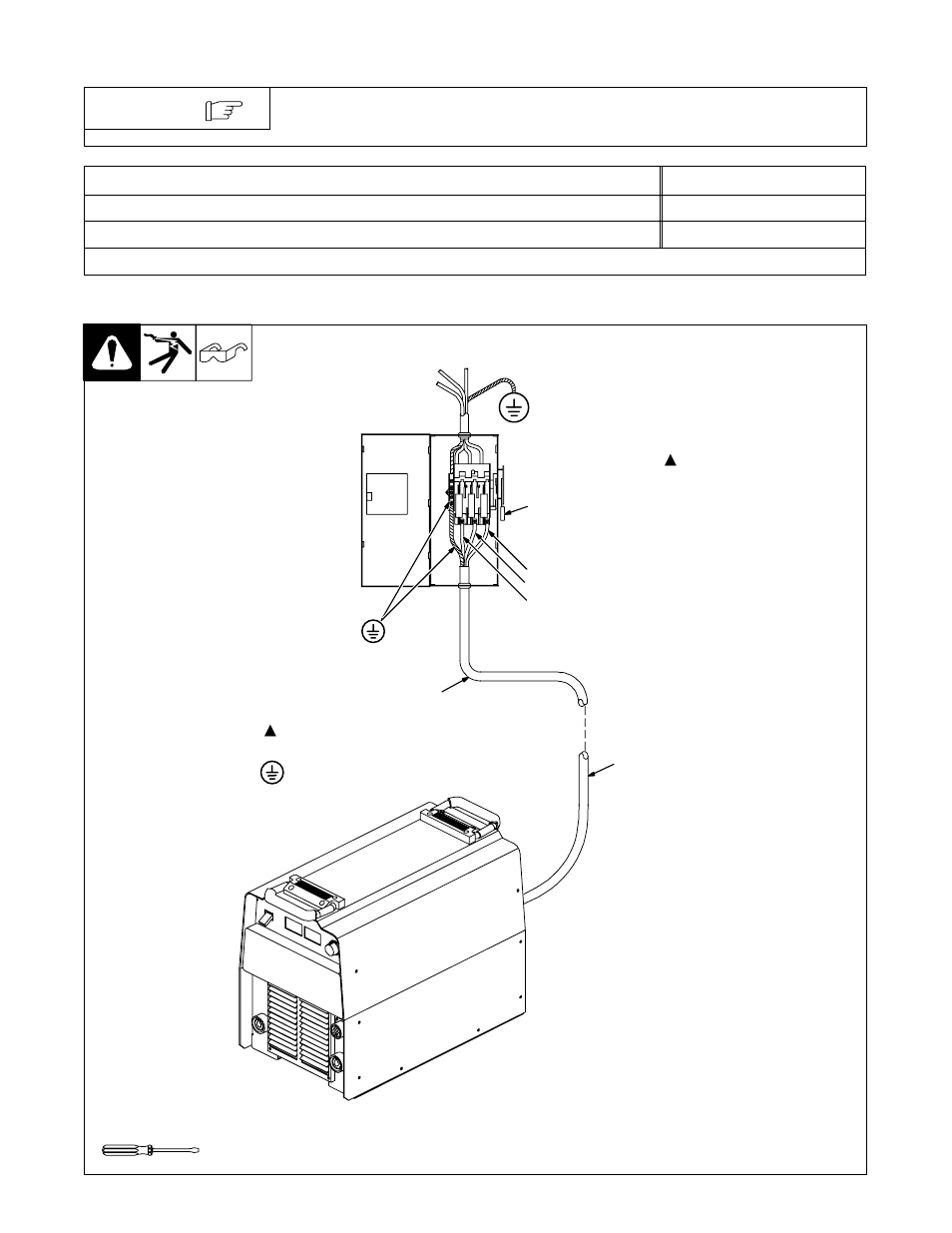 8. electrical service guide, 9. connecting input power | Hobart Welding Products STELLAR AT OM-180 670Q User Manual | Page 22 / 36