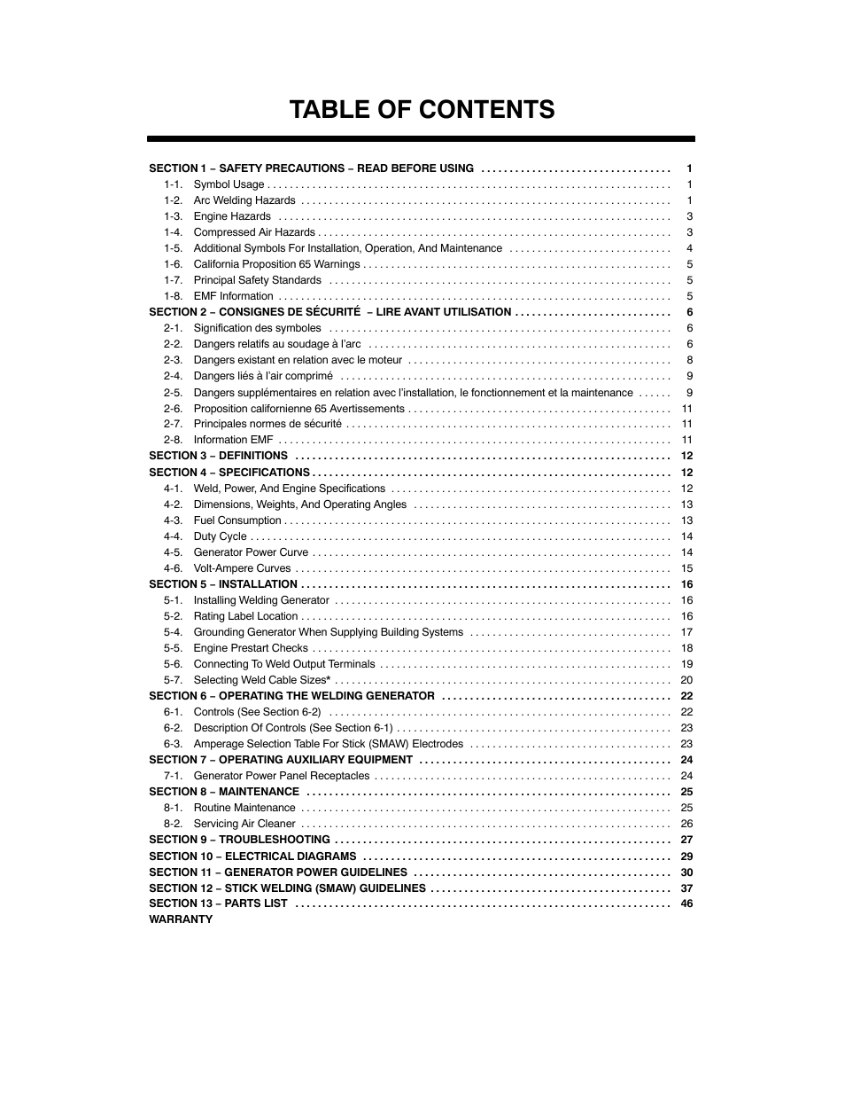 Hobart Welding Products CHAMPION 4500 User Manual | Page 3 / 54