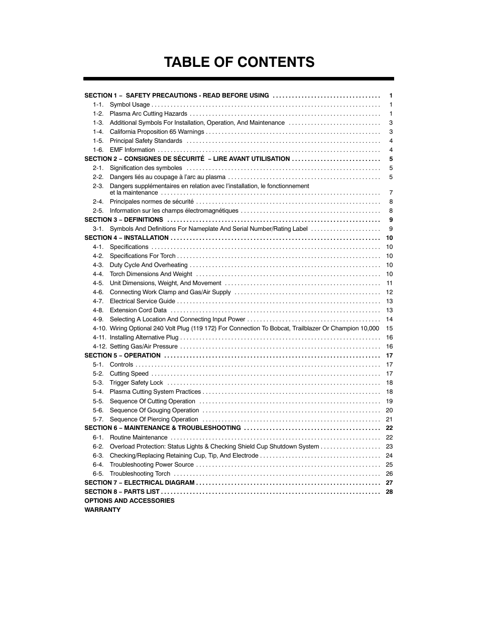 Hobart Welding Products AirForce 625 And ICE-40C Torch User Manual | Page 3 / 40