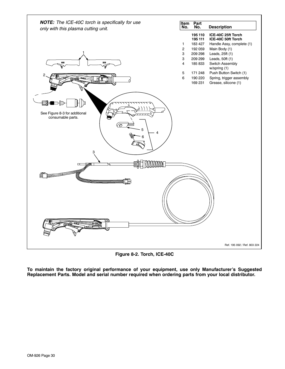 Hobart Welding Products AirForce 625 And ICE-40C Torch User Manual | Page 34 / 40